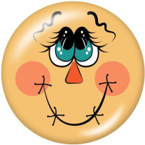 20MM Christmas Print glass snaps buttons