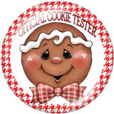 20MM Christmas Print glass snaps buttons