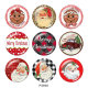 20MM Christmas Print glass snaps buttons