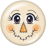20MM Christmas Print glass snaps buttons