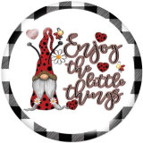 20MM Christmas Print glass snaps buttons