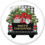 20MM Christmas Print glass snaps buttons