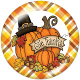 20MM Thanksgiving Print glass snaps buttons