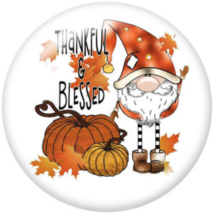 20MM Christmas Print glass snaps buttons