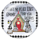 20MM Christmas Print glass snaps buttons