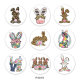 20MM Easter  Print glass snaps buttons