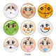 20MM Christmas Print glass snaps buttons