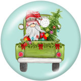 20MM Christmas Print glass snaps buttons