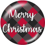 20MM Christmas Print glass snaps buttons
