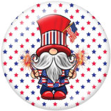 20MM Christmas Print glass snaps buttons