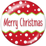 20MM Christmas Print glass snaps buttons