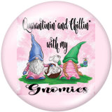 20MM Christmas Print glass snaps buttons
