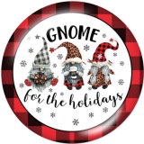 20MM Christmas Print glass snaps buttons