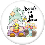 20MM Christmas Print glass snaps buttons