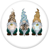 20MM Christmas Print glass snaps buttons