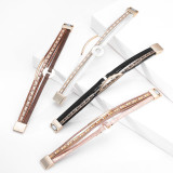 Multi layer copper tube inlaid diamond magnetic clasp Bracelet