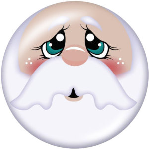 20MM Christmas Print glass snaps buttons