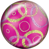20MM Christmas ball Print glass snaps buttons