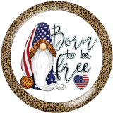 20MM Christmas Print glass snaps buttons