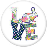 20MM Easter  Print glass snaps buttons