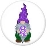 20MM Christmas Print glass snaps buttons