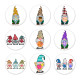 20MM Christmas Print glass snaps buttons