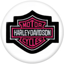 20MM Harley Motors car Print glass snaps buttons