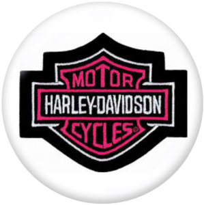 20MM Harley Motors car Print glass snaps buttons