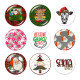 20MM Christmas Print glass snaps buttons