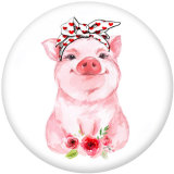 20MM love Print glass snaps buttons