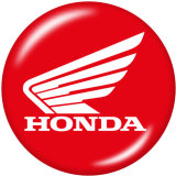 20MM  Motorcycle  car Auto Logos Print glass snaps buttons