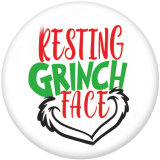20MM Christmas Print glass snaps buttons