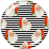 20MM Christmas Print glass snaps buttons