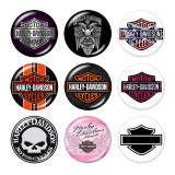 20MM Harley Motors car Print glass snaps buttons