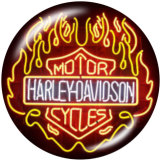20MM Harley Motors car Print glass snaps buttons