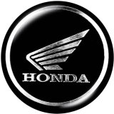 20MM  Motorcycle  car Auto Logos Print glass snaps buttons