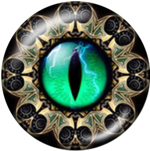 20MM eyes Print glass snaps buttons