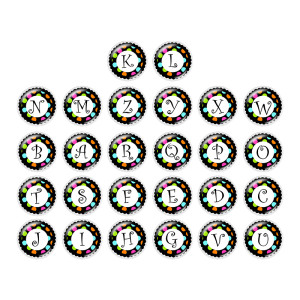 20MM Alphabet snap buttons 26 words glass  interchangable snaps jewelry