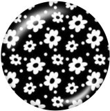 20MM decorative pattern Print glass snaps buttons