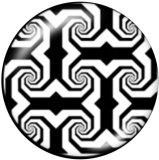 20MM decorative pattern Print glass snaps buttons