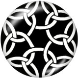 20MM decorative pattern Print glass snaps buttons