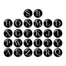 20MM Alphabet snap buttons 26 words glass  interchangable snaps jewelry