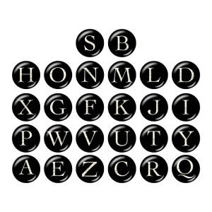 20MM Alphabet snap buttons 26 words glass  interchangable snaps jewelry