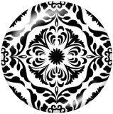 20MM decorative pattern Print glass snaps buttons