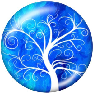 20MM Tree of life Print glass snaps buttons