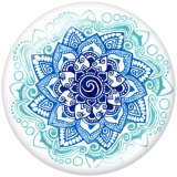 20MM decorative pattern Print glass snaps buttons