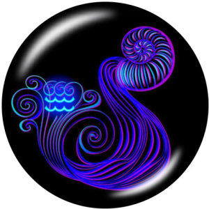 20MM Birthstone  12 constellations glass snap bottom