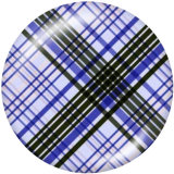 20MM Checkerboard element Print glass snaps buttons