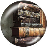 20MM book Print glass snaps buttons