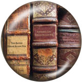 20MM book Print glass snaps buttons